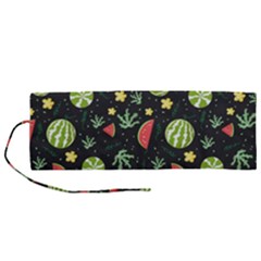 Watermelon Berry Patterns Pattern Roll Up Canvas Pencil Holder (m)