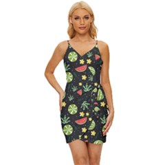 Watermelon Berry Patterns Pattern Wrap Tie Front Dress