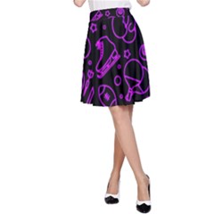 Telegram Pattern Art Patterns A-line Skirt