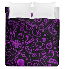 Telegram Pattern Art Patterns Duvet Cover Double Side (queen Size)