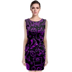 Telegram Pattern Art Patterns Classic Sleeveless Midi Dress