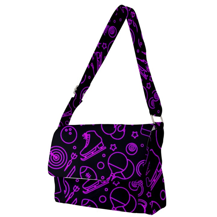 Telegram Pattern Art Patterns Full Print Messenger Bag (S)