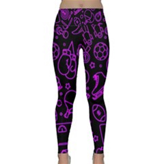 Telegram Pattern Art Patterns Lightweight Velour Classic Yoga Leggings