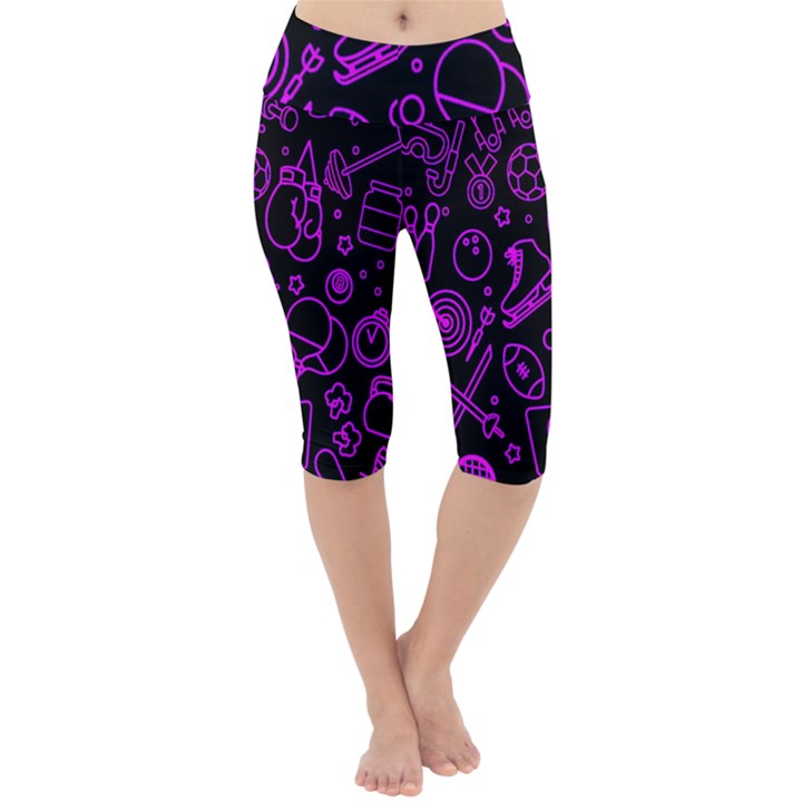 Telegram Pattern Art Patterns Lightweight Velour Cropped Yoga Leggings