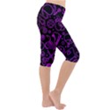 Telegram Pattern Art Patterns Lightweight Velour Cropped Yoga Leggings View3