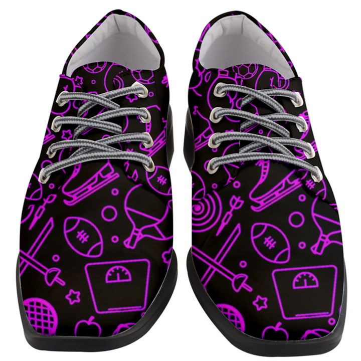 Telegram Pattern Art Patterns Women Heeled Oxford Shoes