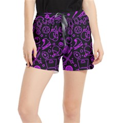 Telegram Pattern Art Patterns Women s Runner Shorts