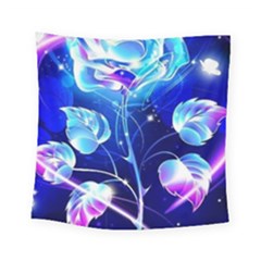 Rose Glow Love Colored Square Tapestry (small)