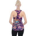 Ornamental Patterns Abstract Flower Pattern Purple Piece Up Tank Top View2