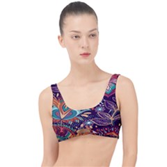 Ornamental Patterns Abstract Flower Pattern Purple The Little Details Bikini Top