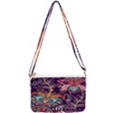 Ornamental Patterns Abstract Flower Pattern Purple Double Gusset Crossbody Bag View2