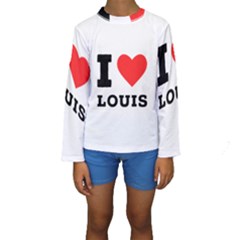 I Love Louis Kids  Long Sleeve Swimwear by ilovewhateva