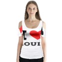 I love louis Butterfly Sleeve Cutout Tee  View1