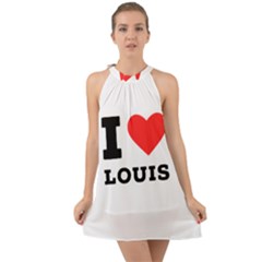 I Love Louis Halter Tie Back Chiffon Dress by ilovewhateva