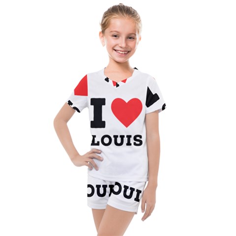 I Love Louis Kids  Mesh Tee And Shorts Set by ilovewhateva