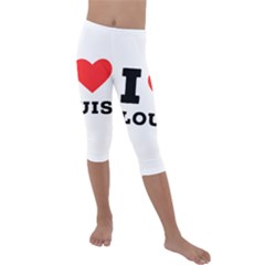 I Love Louis Kids  Lightweight Velour Capri Leggings  by ilovewhateva