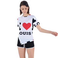 I Love Louis Asymmetrical Short Sleeve Sports Tee by ilovewhateva