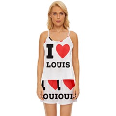 I Love Louis Satin Pajama Short Set by ilovewhateva