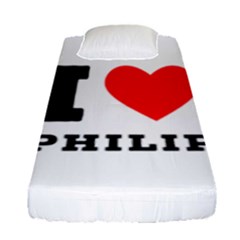 I Love Philip Fitted Sheet (single Size) by ilovewhateva