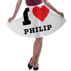 I Love Philip A-line Skater Skirt by ilovewhateva