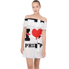 I Love Philip Off Shoulder Chiffon Dress by ilovewhateva