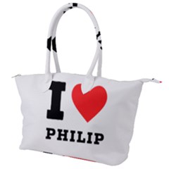 I Love Philip Canvas Shoulder Bag by ilovewhateva