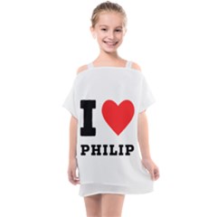 I Love Philip Kids  One Piece Chiffon Dress by ilovewhateva