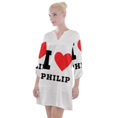 I Love Philip Open Neck Shift Dress by ilovewhateva