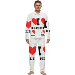 I Love Philip Men s Long Sleeve Velvet Pocket Pajamas Set by ilovewhateva