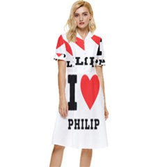 I Love Philip Button Top Knee Length Dress by ilovewhateva