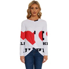 I Love Philip Long Sleeve Crew Neck Pullover Top