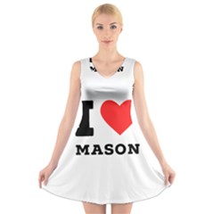 I Love Mason V-neck Sleeveless Dress by ilovewhateva