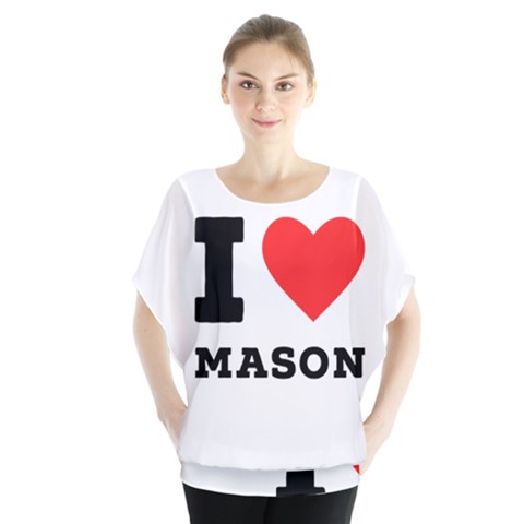 I Love Mason Batwing Chiffon Blouse by ilovewhateva