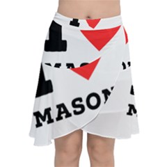 I Love Mason Chiffon Wrap Front Skirt by ilovewhateva