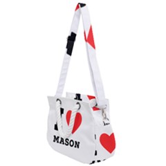 I Love Mason Rope Handles Shoulder Strap Bag by ilovewhateva