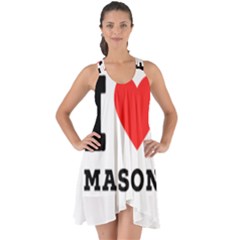 I Love Mason Show Some Back Chiffon Dress by ilovewhateva