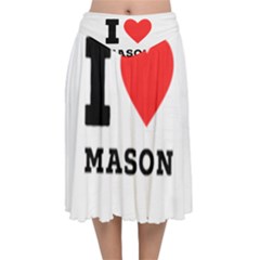 I Love Mason Velvet Flared Midi Skirt by ilovewhateva