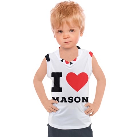 I Love Mason Kids  Sport Tank Top by ilovewhateva