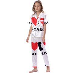 I Love Mason Kids  Satin Short Sleeve Pajamas Set by ilovewhateva