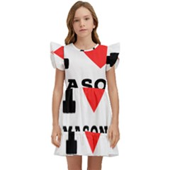 I Love Mason Kids  Winged Sleeve Dress by ilovewhateva