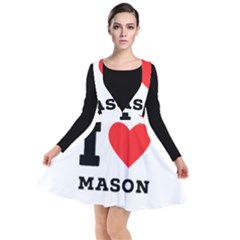 I Love Mason Plunge Pinafore Dress by ilovewhateva