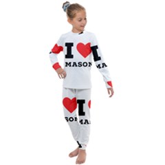 I Love Mason Kids  Long Sleeve Set  by ilovewhateva