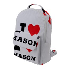 I Love Mason Flap Pocket Backpack (large) by ilovewhateva