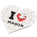 I love mason Wooden Puzzle Heart View2