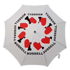 I Love Russell Hook Handle Umbrellas (large) by ilovewhateva