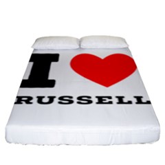 I Love Russell Fitted Sheet (king Size) by ilovewhateva