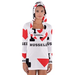 I Love Russell Long Sleeve Hooded T-shirt by ilovewhateva