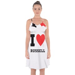 I Love Russell Ruffle Detail Chiffon Dress by ilovewhateva