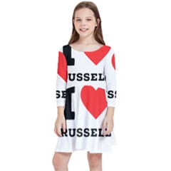 I Love Russell Kids  Quarter Sleeve Skater Dress by ilovewhateva