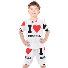 I Love Russell Kids  Tee And Shorts Set by ilovewhateva